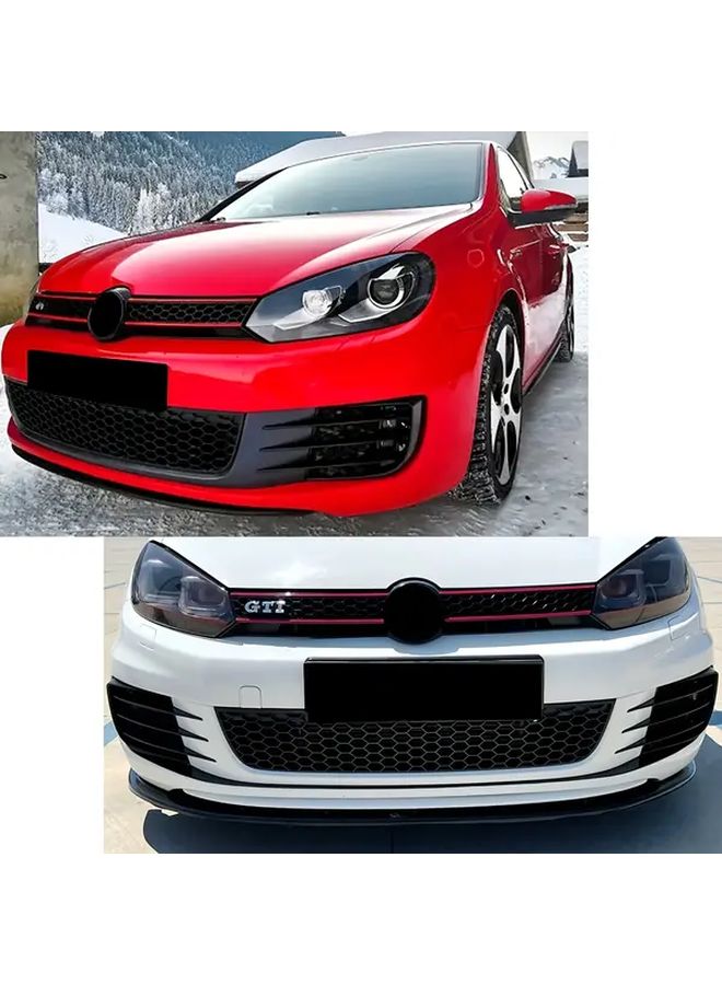 غطاء إطار ضوء الضباب الأمامي اللامع الأسود للصدام الأمامي لفولكس فاجن جولف 6 MK6 GTI GTD 2008-2012 - Image 3